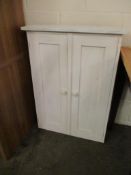 WHITE PAINTED KITCHEN WALL CUPBOARD, 66CM WIDE