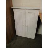 WHITE PAINTED KITCHEN WALL CUPBOARD, 66CM WIDE