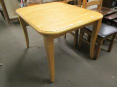 LIGHT WOOD KITCHEN TABLE, 86CM WIDE