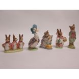 Quantity of Beswick Beatrix Potter figures, most with F Warne & Co back stamp, including Tom Kitten,