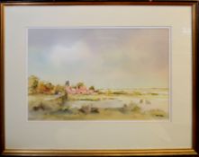 Ken Tidd (20th Century), "Mill Farm, Burnham Overy Staithe", watercolour, signed lower right, 33 x