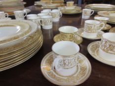 Extensive quantity of Royal Worcester dinner and tea wares in the Embassy pattern, all decorated