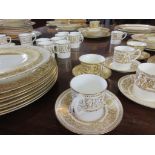 Extensive quantity of Royal Worcester dinner and tea wares in the Embassy pattern, all decorated