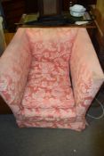 Late 20th century pink upholstered easy chair