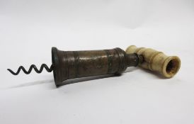 Vintage bone handled, probably Thomasons, corkscrew a/f, 15cm long