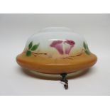 Large glass shade with floral decoration