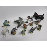 Group of Beswick wares including 2 small Beswick horses, quantity of bird models including a duck