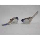 Two Bing & Grondhal models of sparrows in blue, white and grey colours (2)