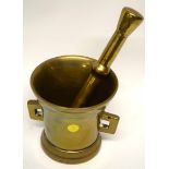 Brass mortar and pestle