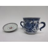 Late 18th/early 19th century Chinese porcelain blue and white jar and associated cover, the jar with