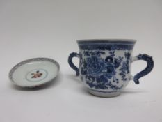 Late 18th/early 19th century Chinese porcelain blue and white jar and associated cover, the jar with