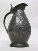 Pewter coffee pot, 21cm high