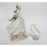 Lladro model of a lady and gentleman in repose (2)