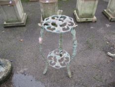 GARDEN TRIVET MOULDED WITH ROSE DECORATION, HEIGHT APPROX 71CM