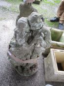 MOULDED FIGURE DEPICTING A COURTING COUPLE, HEIGHT APPROX 69CM