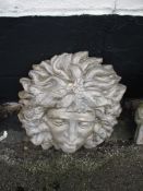 COMPOSITION MOULDED WALL MASK, HEIGHT APPROX 40CM