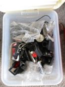 BOX CONTAINING CYCLE SPARES INCLUDING LAMPS ETC