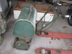 VINTAGE ATCO ELECTRIC CYLINDER MOWER TOGETHER WITH A COLLECTION BOX