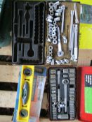 SELECTION OF VARIOUS CASED BIT SETS, SMALL SOCKET SETS ETC