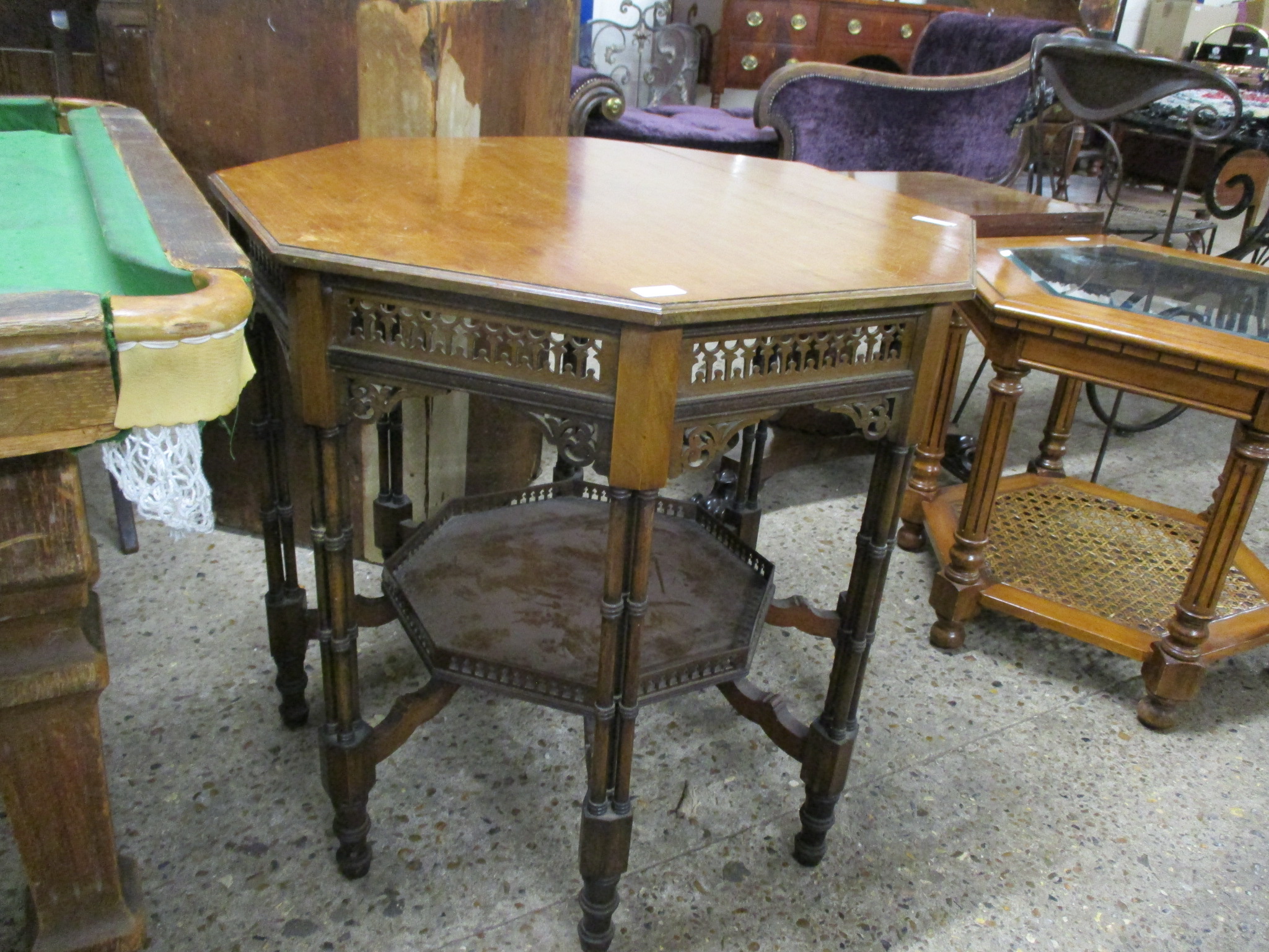 EDWARDIAN MAHOGANY OCTAGONAL OCCASIONAL TABLE, 76CM WIDE