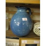 LARGE BLUE DECORATIVE EWER