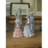 FOUR DECORATIVE POTTERY FIGURES