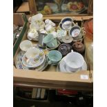 BOX VARIOUS CERAMICS INCLUDING AYNSLEY PART TEA SERVICE ETC