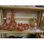 COLLECTION OF VARIOUS CARNIVAL GLASS WARES