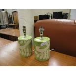 PAIR OF MODERN TABLE LAMPS, 25CM HIGH