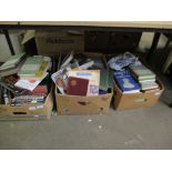 THREE BOXES OF VARIOUS NOVELS AND OTHER BOOKS ETC
