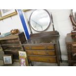 EARLY 20TH CENTURY OAK DRESSING TABLE, 92CM WIDE