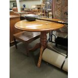 MODERN PINE CIRCULAR DINING TABLE, 90CM DIAM