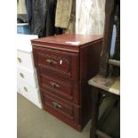 MODERN THREE DRAWER BEDSIDE CABINET, 44CM WIDE