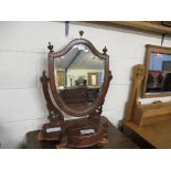 VICTORIAN MAHOGANY TOILET MIRROR, 52CM WIDE