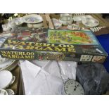 WATERLOO WAR GAME BY AIRFIX AND TRAY CONTAINING GENTS SHIRTS