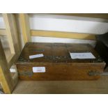 WOODEN JEWELLERY BOX WITH METAL MOUNTS