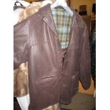 VINTAGE LEATHER EFFECT COAT