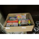 BOX OF VARIOUS MODEL CARS ETC