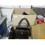 BOX CONTAINING HANDBAGS, VARIOUS MAKERS