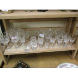 COLLECTION OF VARIOUS 20TH CENTURY DRINKING GLASSES ETC