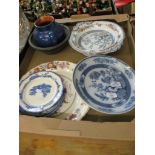 BOX OF VARIOUS ROYAL DOULTON NORFOLK WARE, MASON’S IRONSTONE ETC