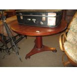 VICTORIAN MAHOGANY CIRCULAR DINING TABLE, 100CM DIAM