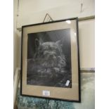 FRAMED PRINT OF A DOG’S HEAD