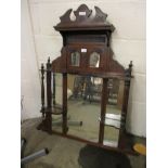 LATE 19TH CENTURY WALL MIRROR, 114CM HIGH