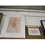 TWO SEPIA TINTED PRINTS DEPICTING PUTTI