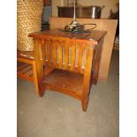 MODERN MAHOGANY OCCASIONAL TABLE, 56CM WIDE