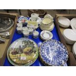 QUANTITY OF CHINA INCLUDING WEDGWOOD PLATES PRODUCED FOR THE DANBURY MINT, HAYMAKING ETC, BLUE AND