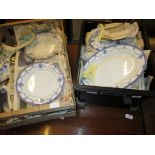 TWO BOXES CONTAINING A “MEDALLION” PATTERN PART DINNER SERVICE