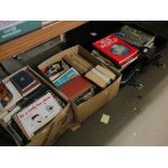 SUITCASE OF VARIOUS ATLASES AND REFERENCE BOOKS ETC