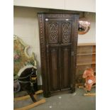 REPRODUCTION OAK SINGLE WARDROBE, 79CM WIDE